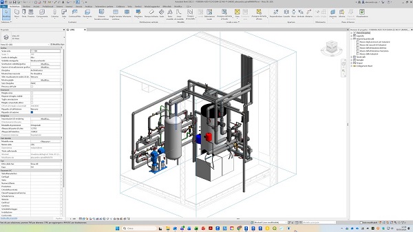 Modellazione in BIM di una Centrale Termica di un edificio adibito ad uffici