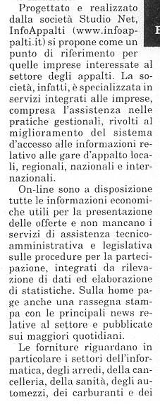 Appalti - Appalto - Gare - Lavori Pubblici - Enti Pubblici - Forniture - Servizi - Progettazioni - Normativa appalti - News Appalti - Imprese - Consulenza